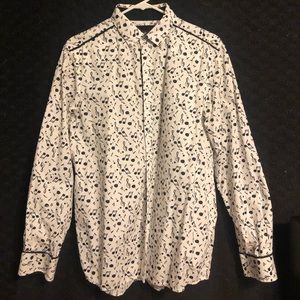 Music Notes Button Down